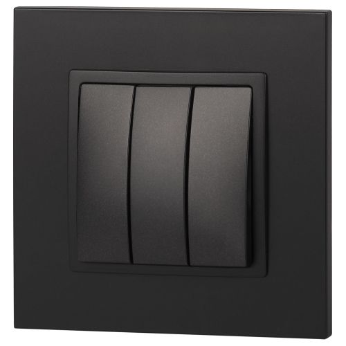 Выключатель 3-кл. СП Elegance 14-1107-05 10А IP20 250В 10AX механизм антрацит Эра Б0034254