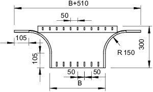 Соединение Т-образное/крестовое 110х500 RAA 150 FS OBO 7002726