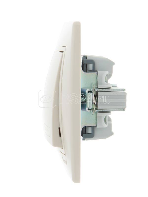 Выключатель 2-кл. СП Mira 10А IP20 со вставкой крем. LEZARD 701-0303-101