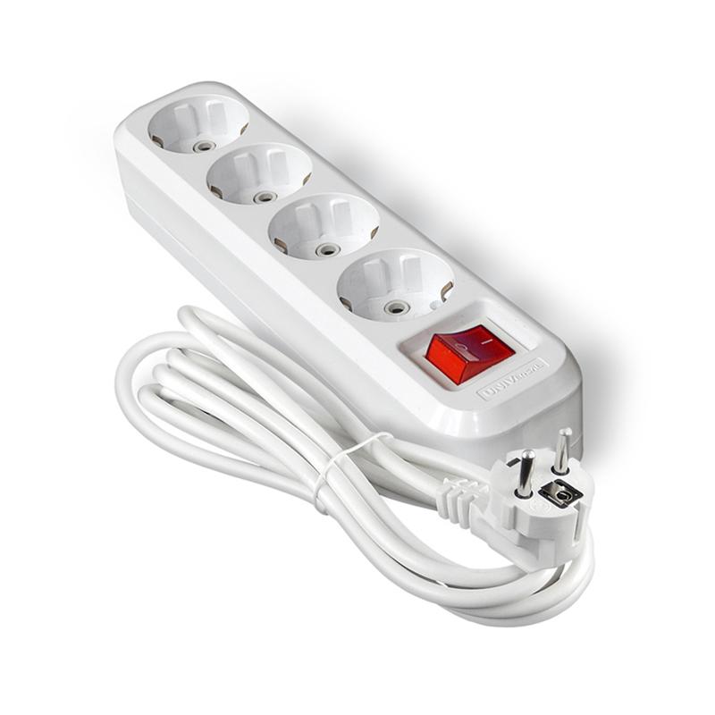 Удлинитель 4х3м с заземл. 13А IP20 S-304 ПВС 3х1 с выкл. UNIVersal 9631990