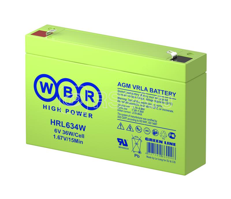 Аккумулятор 6В 9А.ч WBR HRL634W WBR
