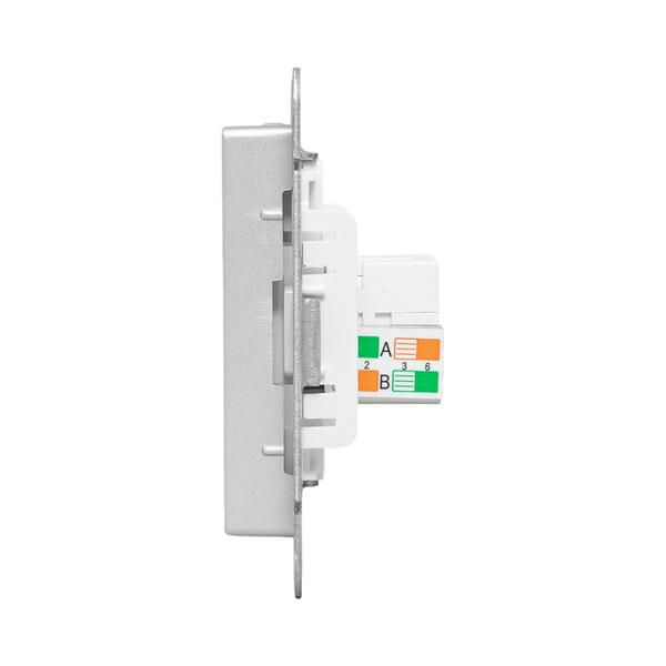 Розетка компьютерная 1-м СП Эпика RJ45 кат.5 механизм алюм. EKF UP1-SOA-RJ45-5