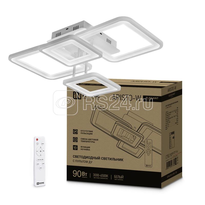 Светильник светодиодный ELEGANT ARISTO-W 90Вт 230В 3000-6500К 7000лм 535х370х151мм пульт ДУ бел. IN HOME 4690612047300 Светильник светодиодный ELEGANT ARISTO-W 90Вт 230В 3000-6500К 7000лм 535х370х151мм пульт ДУ бел. IN HOME 4690612047300