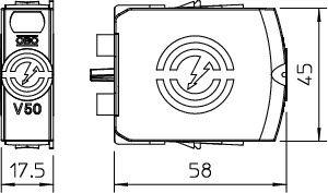 Вставка 280В CombiController V50V50-0-280 OBO 5093508