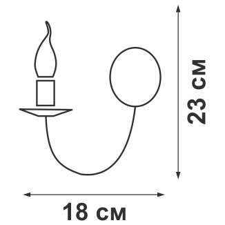Светильник настенный 1xE14 макс. 40Вт Vitaluce V3806-7/1A