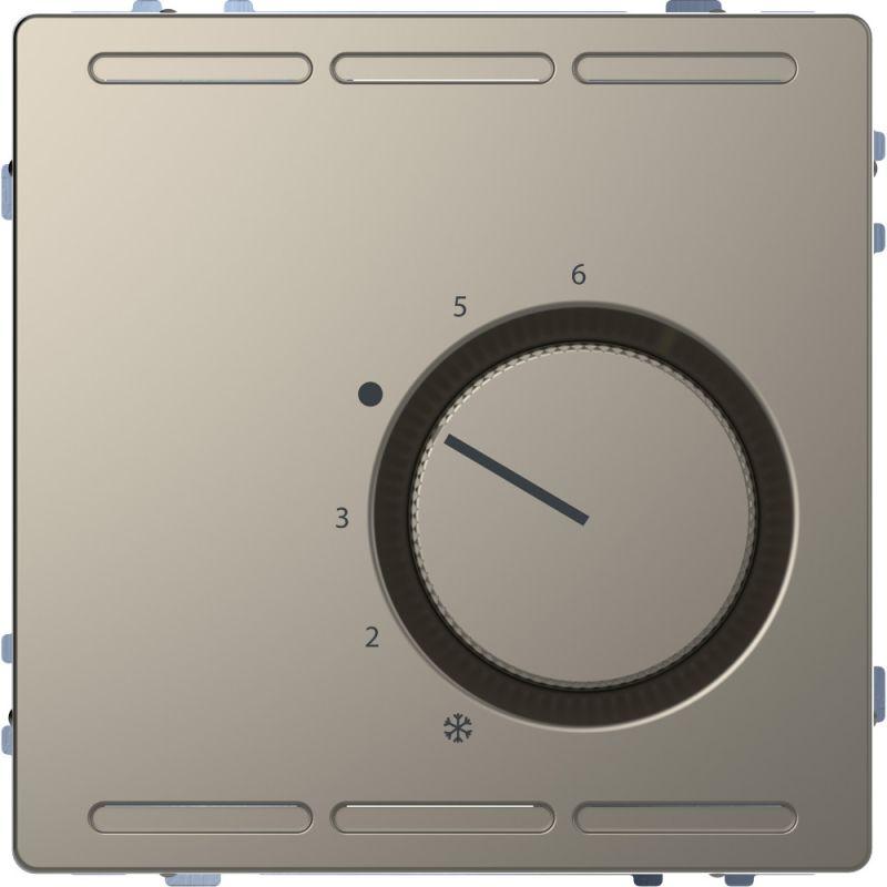 Терморегулятор Merten D-Life PlusLink с центральной платой с переключателем конт. 24В SD никель SchE MTN5763-6050