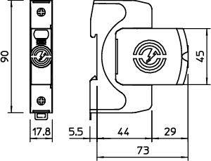 Устройство защиты от импульсных перенапр. УЗИП 550В SurgeController V20-1-550 1 пол. OBO 5095211