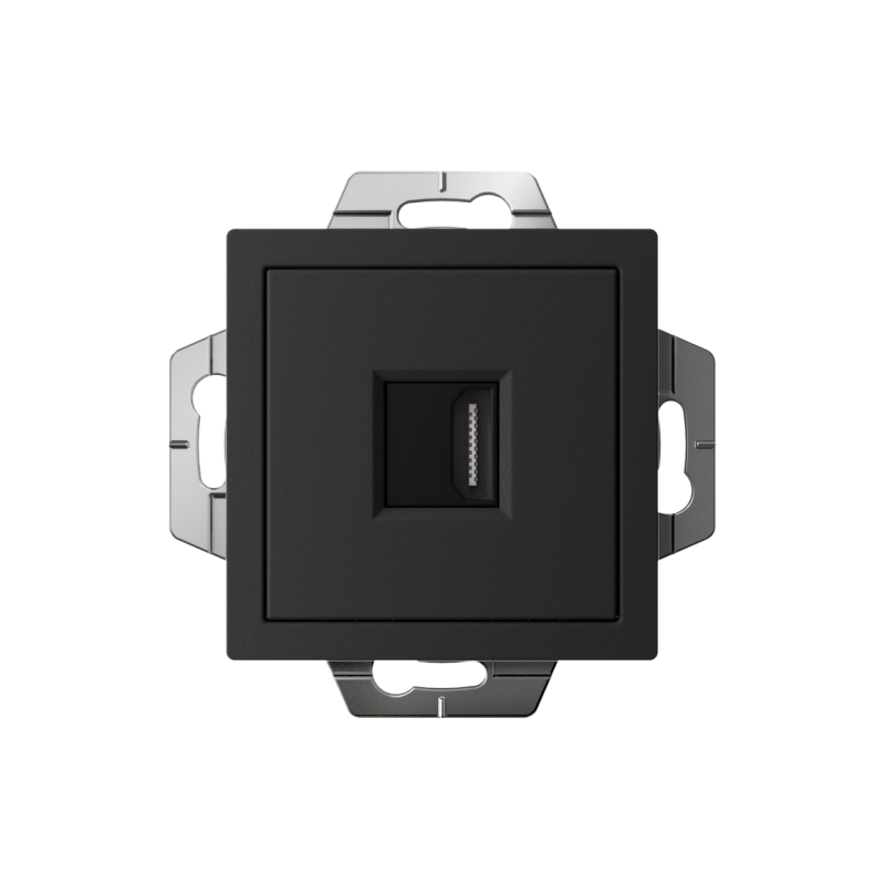 Розетка HDMI AtlasDesign механизм карбон SE ATN001080