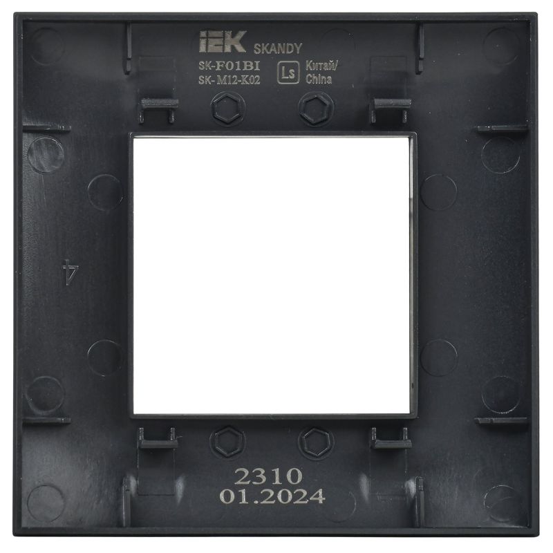 Рамка 1-м SKANDY SK-F01Bl черн. IEK SK-M12-K02