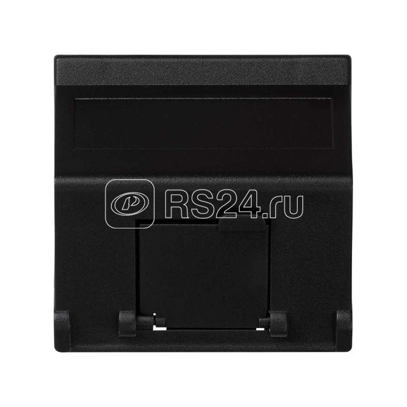 Адаптер на 1-мод. MD (RJ45 оптоволокно) 45х45мм наклонный защ. шторки графит Simon Connect K80-14