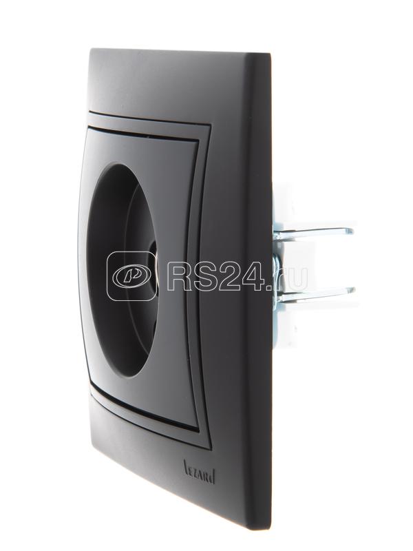 Розетка телевизионная проходная TV СП Mira черн. бархат LEZARD 701-4242-129