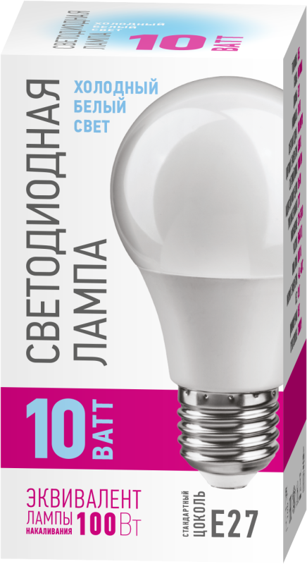 Лампа светодиодная 90 117 OLL-A55-10-230-6.5K-E27-PROMO 10Вт грушевидная 6500К E27 220-240В ОНЛАЙТ 90117
