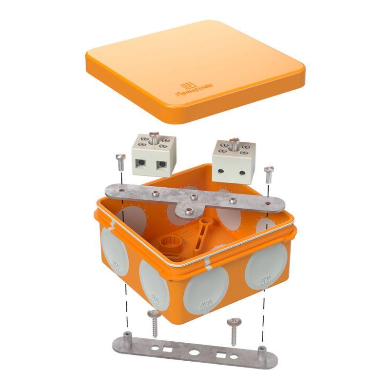 Коробка огнестойкая ОП двухкомпонентн. 60-0210-FR6.0-4 Е15-Е120 80х80х40 Промрукав 60-0210-FR6.0-4