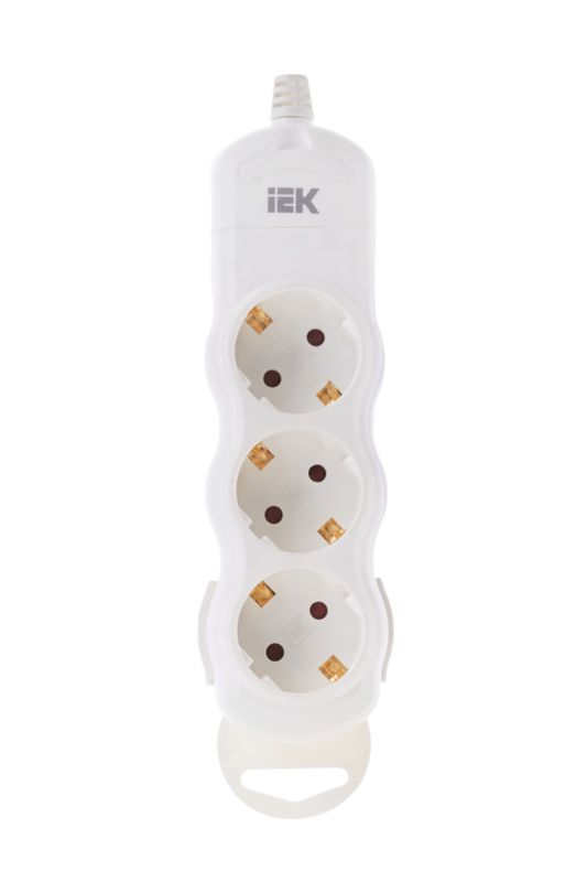 Колодка удлинителя 3-мест. с заземл. РПр03 IEK WYP10-D-KP-16-03-ZS-K01