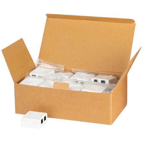 Розетка компьютерная 2-м RJ45 кат.5E неэкранир. Эра Б0056902