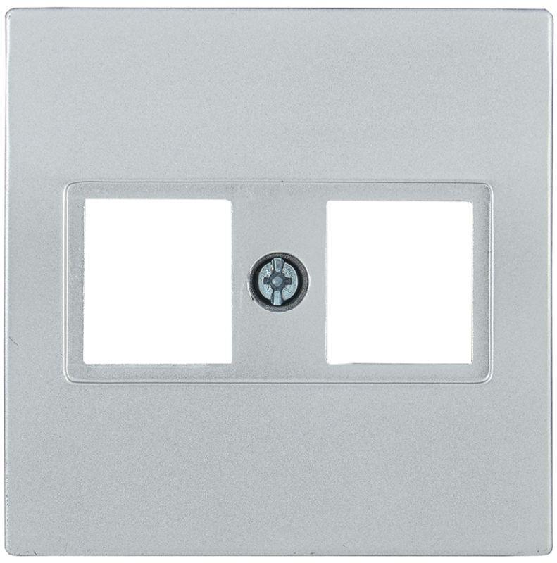 Накладка компьютерная 2-м BOLERO НК45-2-БС RJ45 кат.5E серебр. IEK ENB12-R-K23