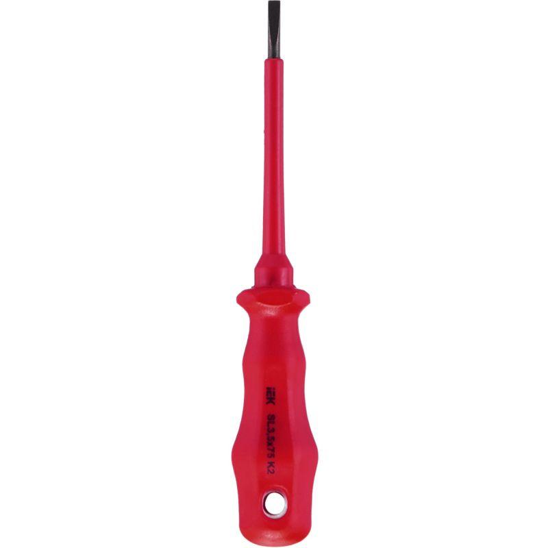 Отвертка диэлектрическая шлицевая SL3.5х75 K2 1000В ARMA2L 3 IEK A2L3-SC30-K2-SL-35-075