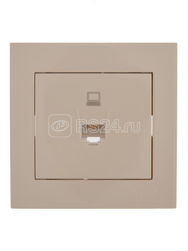 Розетка компьютерная СП Rain RJ45 крем. LEZARD 703-0303-139