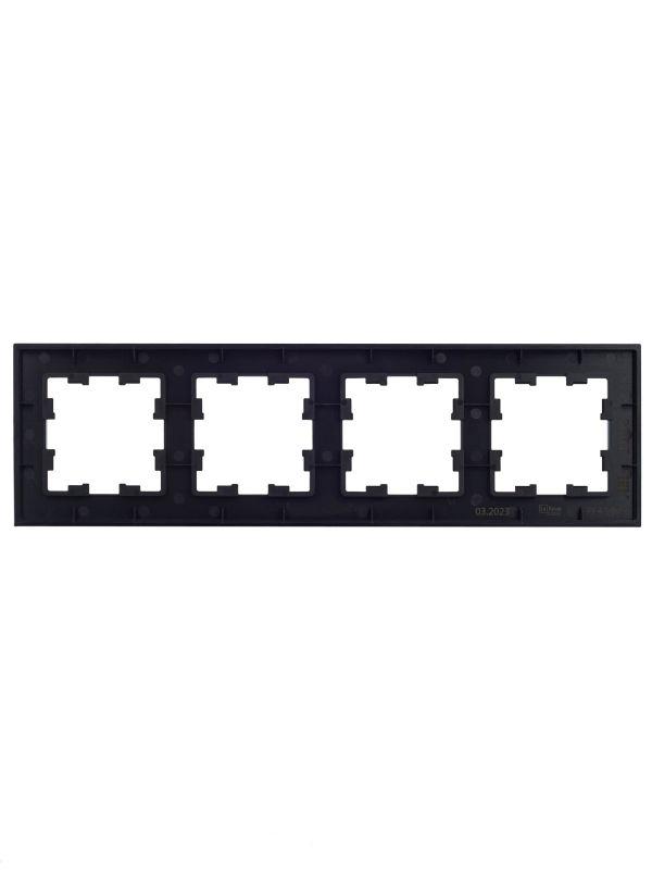 Рамка 4-м BRITE РУ-4-1-БрЧ металл черн. IEK BR-M42-M-K02