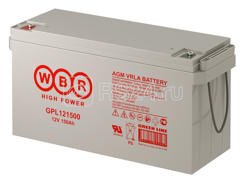 Аккумулятор 12В 150А.ч WBR GPL121500 WBR
