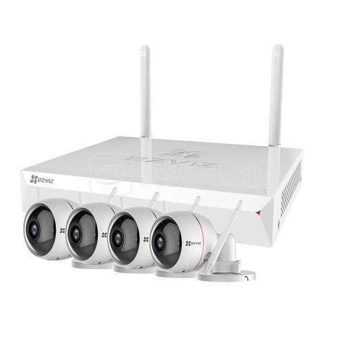 Комплект EZWireLessKit 8CH ((Видеорегистратор Wi-Fi NVR + 4Камеры-IP Husky Air 1080p (2.8мм)) EZVIZ 00-00002111