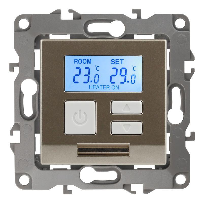 Терморегулятор универсальный 12-4111-04 230В-Imax16А шампань ЭРА Б0031274