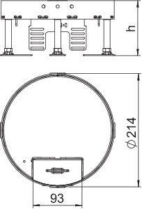 Рамка кассетная RKS2 ном. размер R4 d215мм V25 сталь OBO 7409260