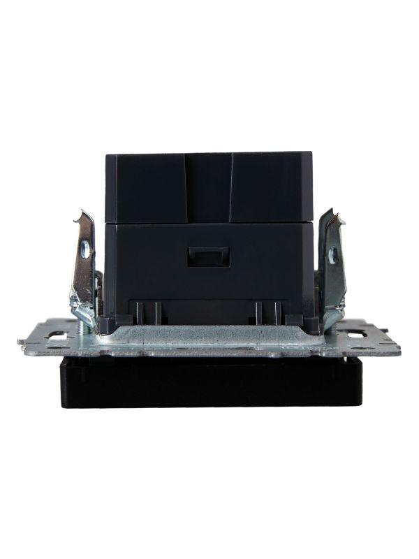 Розетка BRITE USB A+C 18Вт РЮ11-1-БрГ механизм графит IEK BR-U22-018-K53