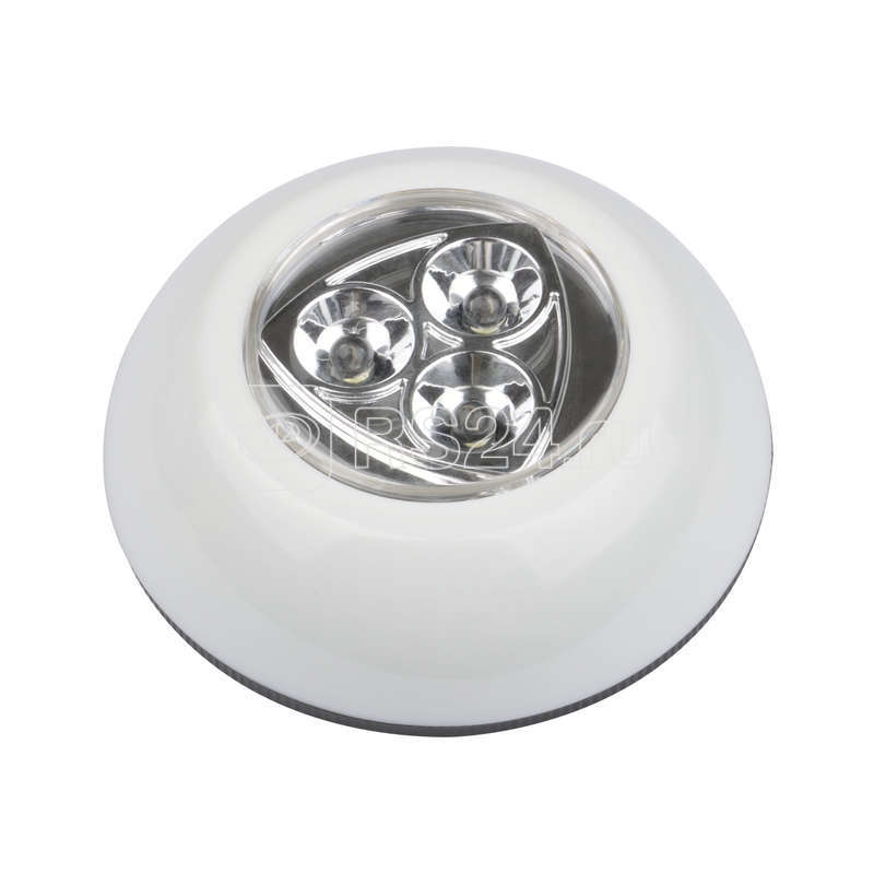 Светильник-ночник DTL-360 Круг/White/3LED/3ААА пушлайт питание от 3-х батареек ААА (в комплект не входят) бел. Uniel UL-00001992