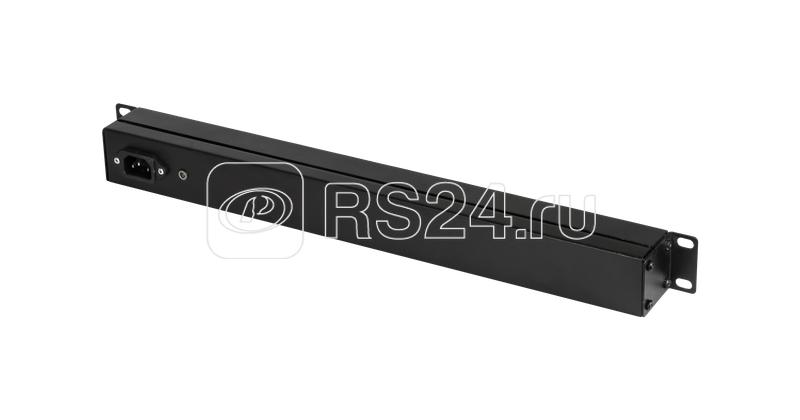 Блок на 8 розеток 19дюйм 10А с фильтром и предохранителем без шнура питания метал. корпус TLK TLK-RS08MF1-BK