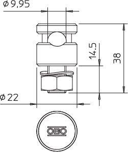 Клемма креп. для проволоки 5001 N-VA OBO 5304176