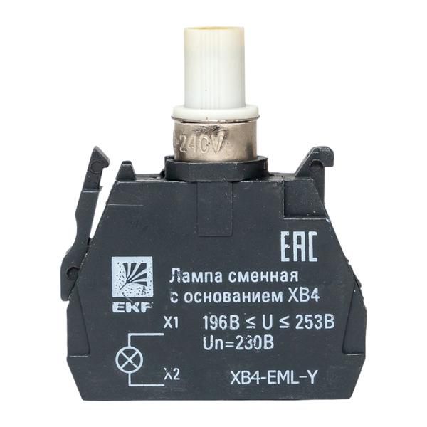 Лампа сменная с основанием XB4 желт. 230В PROxima EKF XB4-EML-Y