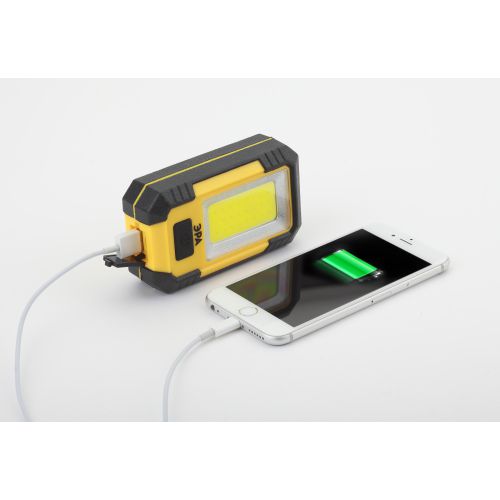 Фонарь аккумуляторный рабочий Практик RA-801 COB 15Вт 3 режима powerbank 6А.ч магнит крючок Эра Б0027824