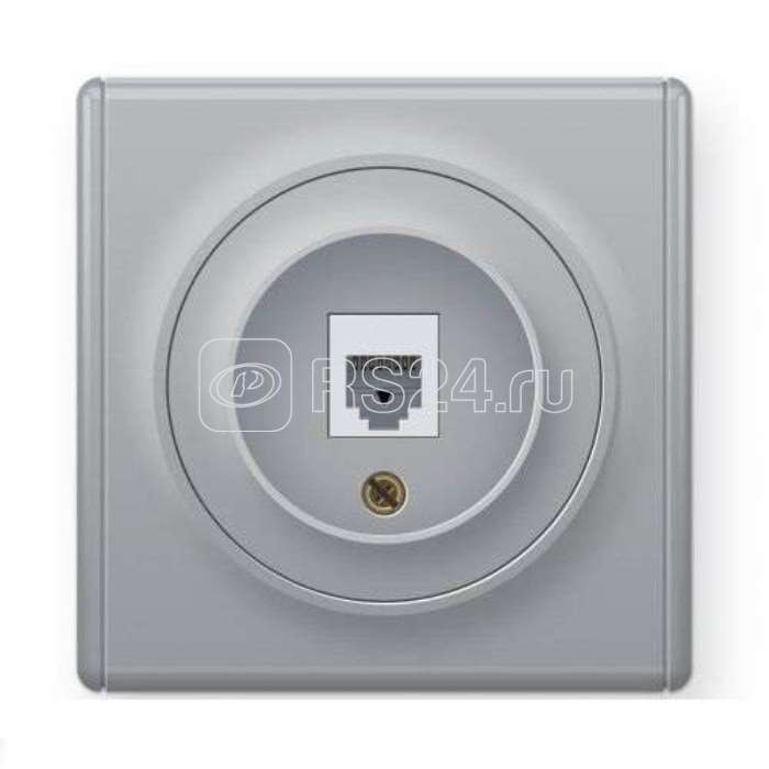 Розетка компьютерная 1-м СП Florence RJ45 кат.5E механизм сер. (1E20701302) OneKeyElectro 2172839