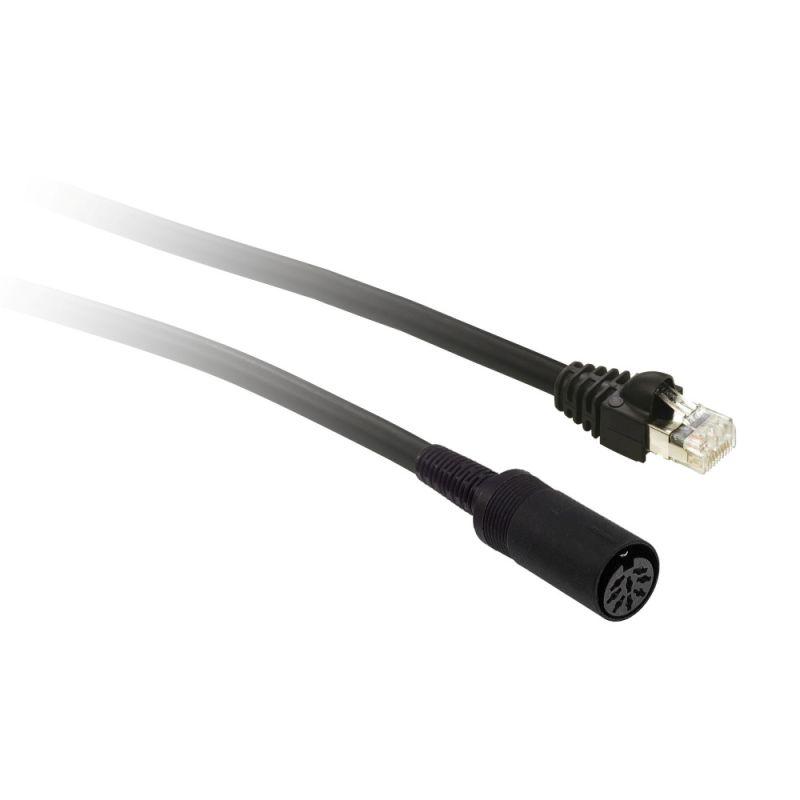 Кабель TWIDO/TSX37/57/ACC01 (MINI-DIN-RJ45) ВСЕ XBT С RJ45 2.5м SchE XBTZ9780