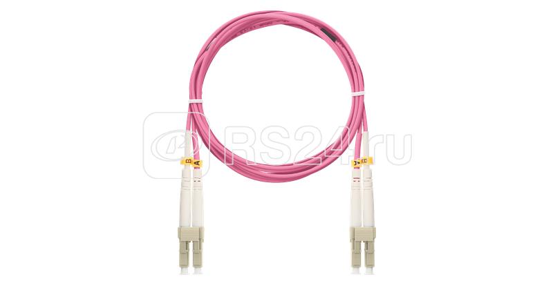 Шнур волоконно-оптический соединительный многомод. 50/125мкм стандарта ОM4 LC/UPC-LC/UPC двойн. LSZH нг(A)-HFLTx 2мм маджента 2м NIKOMAX NMF-PC2M4C2-LCU-LCU-002