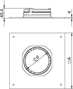 Крышка для основан. монтажная оцинк. DUG 250-3 RM2 OBO 7400501