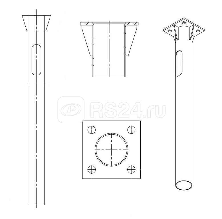 Деталь фундамента закладная ЗДФ-0.108-1.5(К200-150-4х20)-02 (для ОГК/ОКК-6) Пересвет В00000639