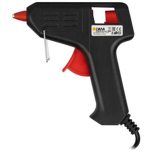 Термопистолет клеевой SGG20-01 20Вт под стержень 7мм в комплекте 7ммх10см СИЛА Б0057030