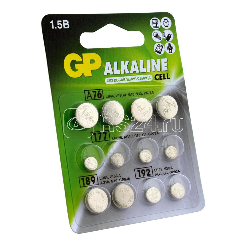 Набор алкалиновых элементов питания LR44 - 4шт; LR66 - 4шт; LR54 - 2шт; LR41 - 2шт (блист.12шт) GP 13805