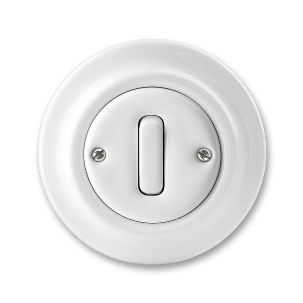 Переключатель кнопочный 1-кл. Decento бел. фарфор ABB 2CHK598634C4300