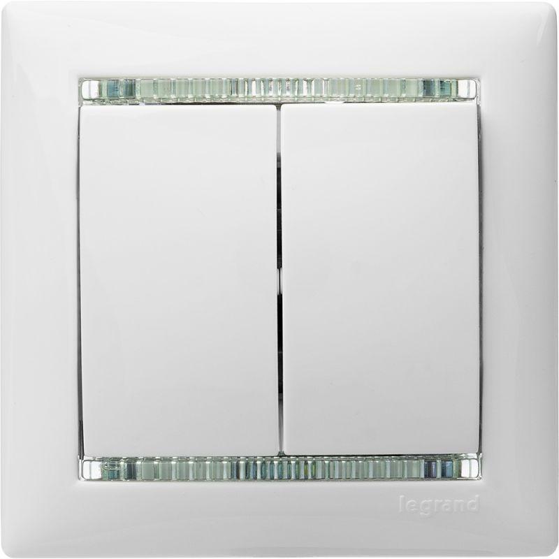 Выключатель 2-кл. СП Valena 10А IP31 250В механизм бел. IEK 774405