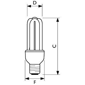 Лампа люминесцентная компакт. Genie 18Вт E27 3U 2700К 1PF/6 PHILIPS 929689113913