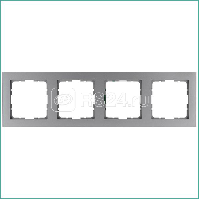 Рамка 4-м G-Classic алюм. Jasmart G1004S