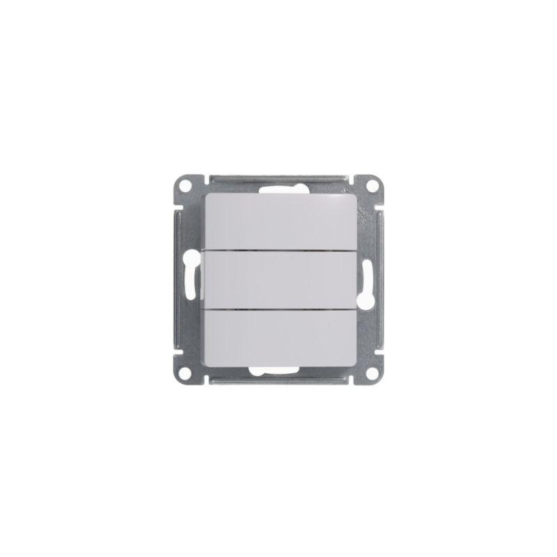 Выключатель 3-кл. СП Glossa 10А IP20 (сх. 1+1+1) 10AX механизм бел. SE GSL000131