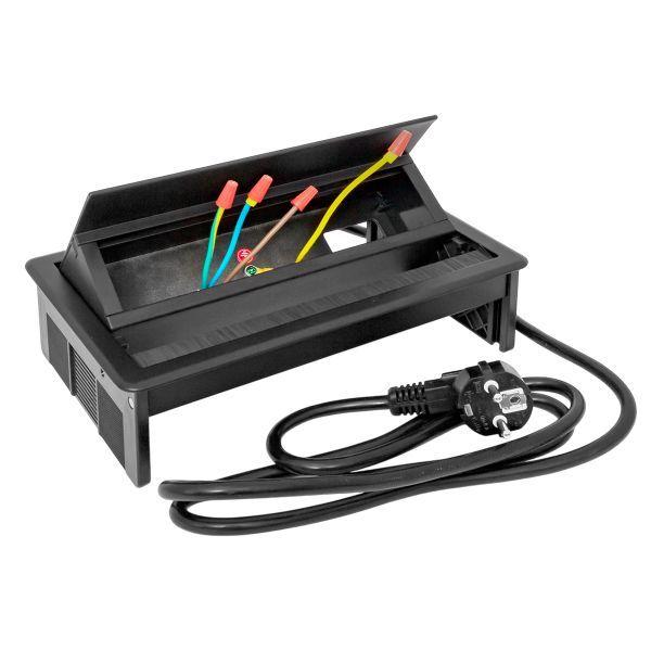 Блок розеточный встраиваемый настольный выдвижной 8 мод. черн. C-Line EKF cl-vnbv-8-b