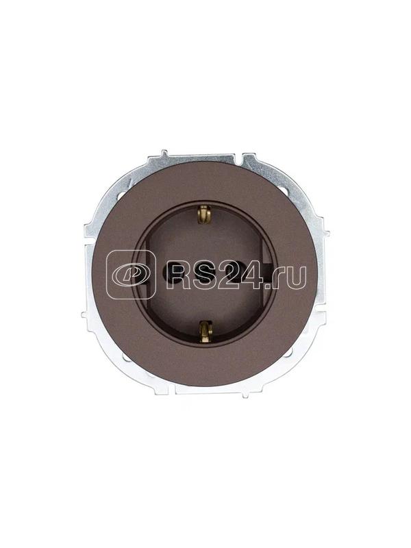 Розетка 1-м OSEN IP20 16А с защ. шторками ПБТ механизм шоколад LEZARD 743-7388-124B
