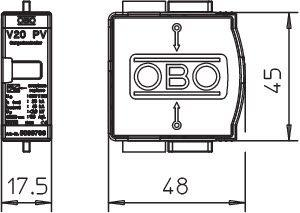 Вставка для УЗИП (Класс II) 500В V20-C 0-500PV OBO 5099708