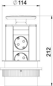 Бокс настольный верт. DBV-A3E D2S OBO 6116858