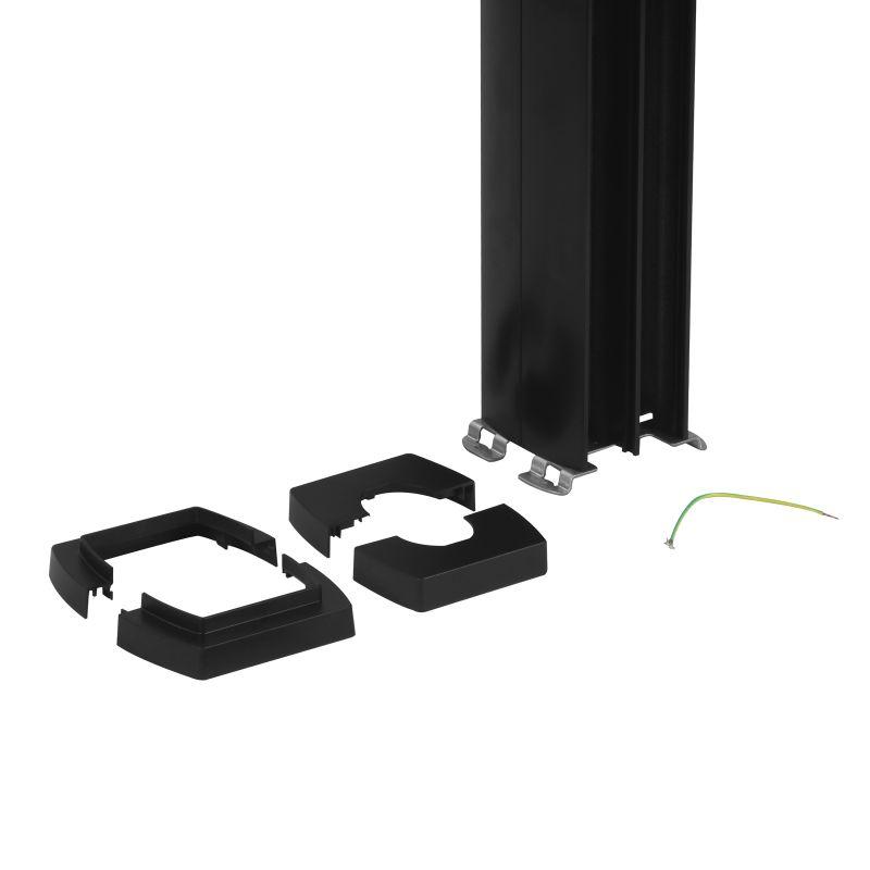 Колонна Snap-On 4 секции 3.3м с пластик. крышкой алюм. черн. Leg 653052